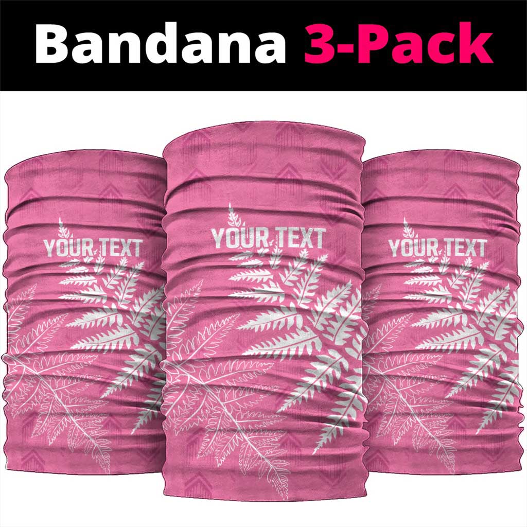 New Zealand Lawn Bowls Breast Cancer Personalized Neck Gaiter Wrap-Around Silver Fern - Aussie Hoodie