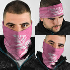 New Zealand Lawn Bowls Breast Cancer Personalized Neck Gaiter Wrap-Around Silver Fern - Aussie Hoodie