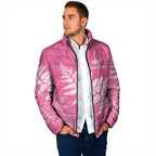 New Zealand Lawn Bowls Breast Cancer Personalized Padded Jacket Wrap-Around Silver Fern - Aussie Hoodie