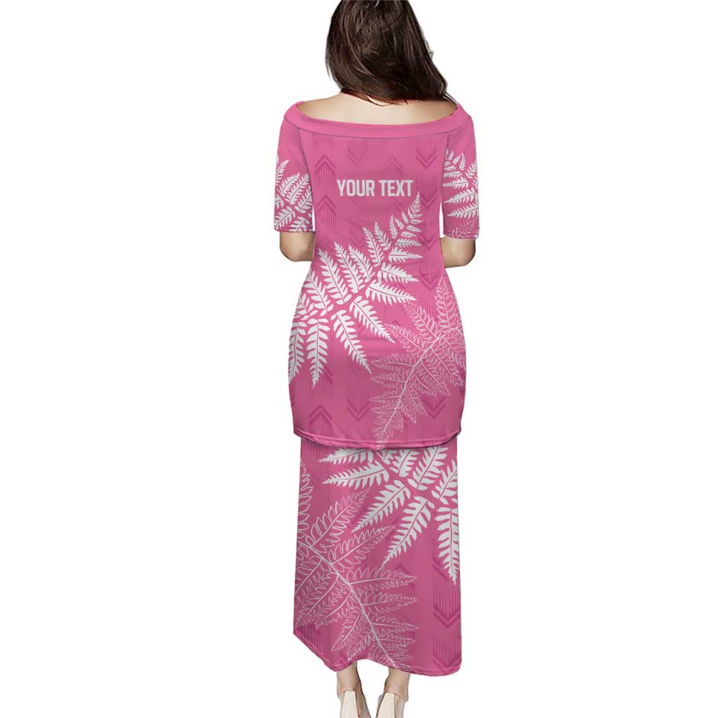 New Zealand Lawn Bowls Breast Cancer Personalized Puletasi Wrap-Around Silver Fern - Aussie Hoodie
