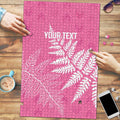 New Zealand Lawn Bowls Breast Cancer Personalized Puzzle Wrap-Around Silver Fern - Aussie Hoodie