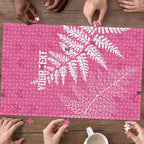 New Zealand Lawn Bowls Breast Cancer Personalized Puzzle Wrap-Around Silver Fern - Aussie Hoodie