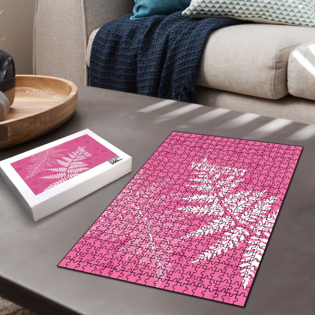 New Zealand Lawn Bowls Breast Cancer Personalized Puzzle Wrap-Around Silver Fern - Aussie Hoodie