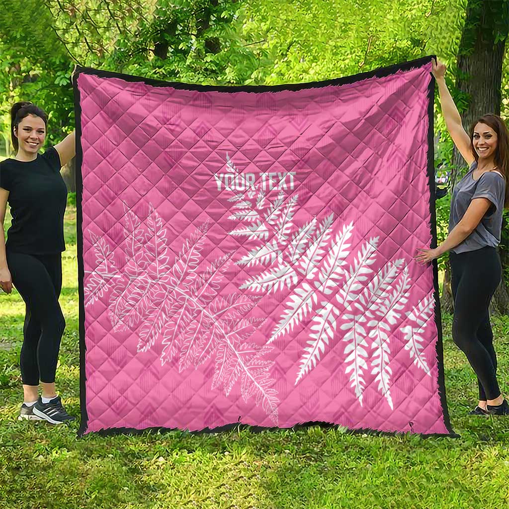 New Zealand Lawn Bowls Breast Cancer Personalized Quilt Wrap-Around Silver Fern - Aussie Hoodie