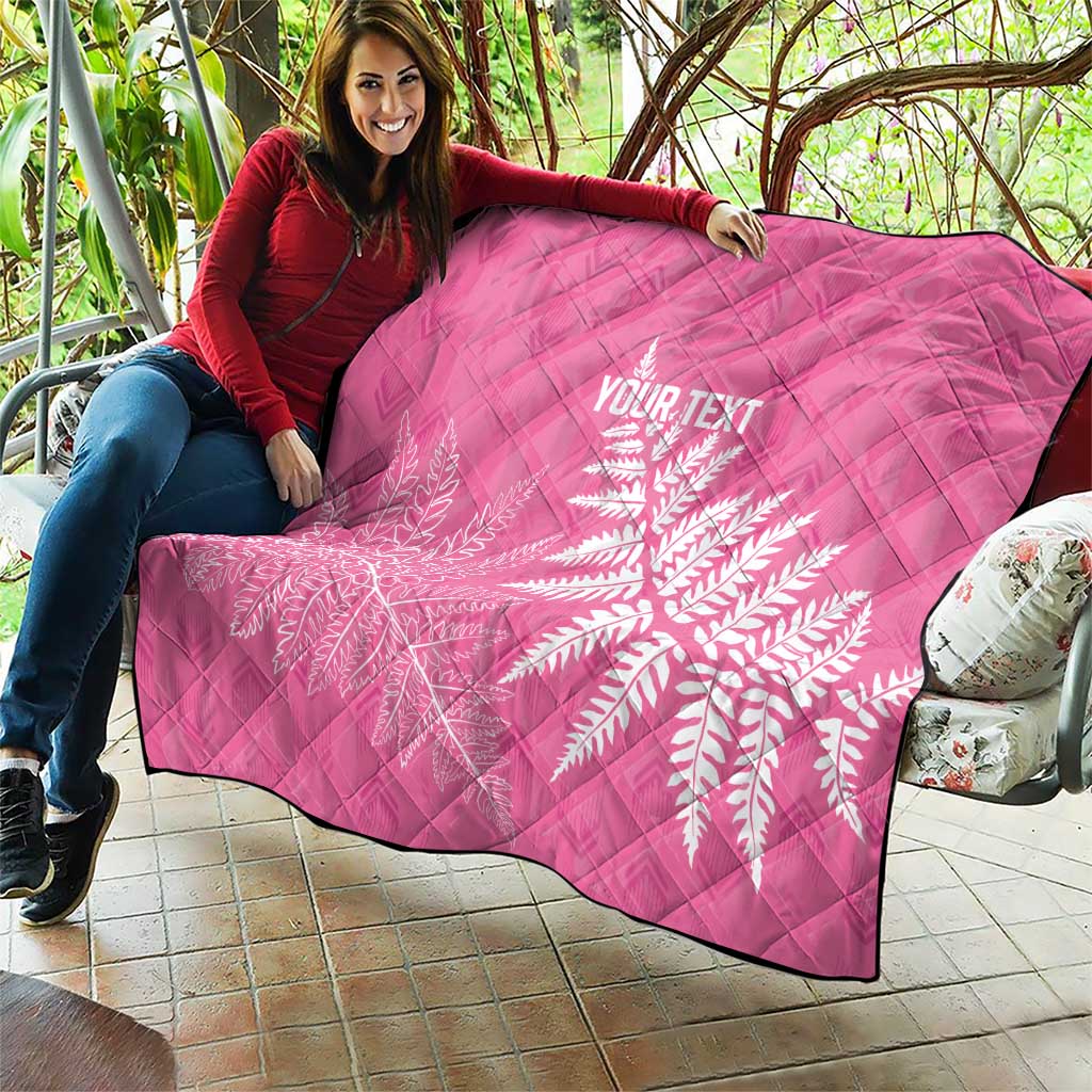 New Zealand Lawn Bowls Breast Cancer Personalized Quilt Wrap-Around Silver Fern - Aussie Hoodie