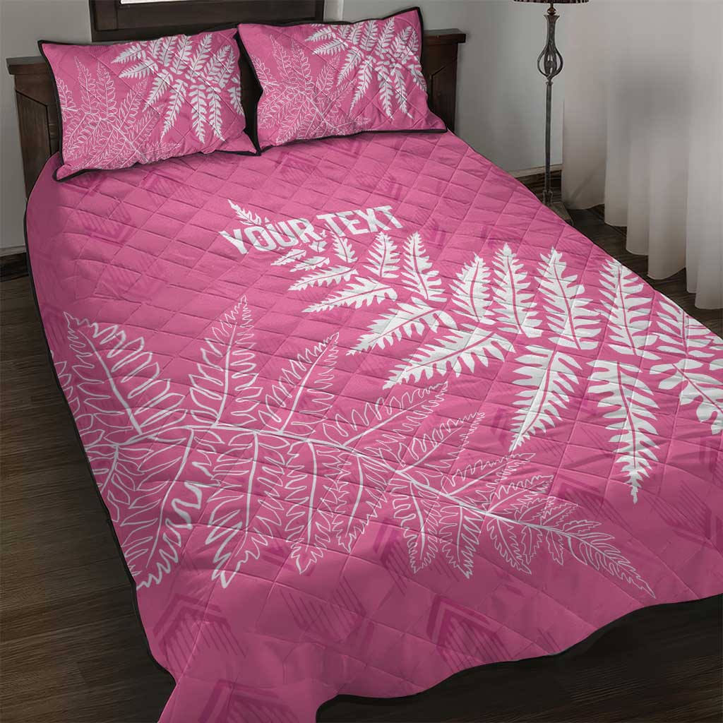 New Zealand Lawn Bowls Breast Cancer Personalized Quilt Bed Set Wrap-Around Silver Fern - Aussie Hoodie