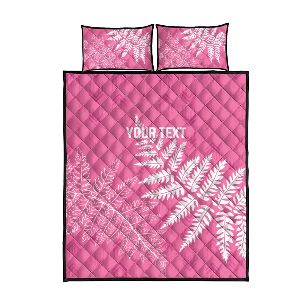 New Zealand Lawn Bowls Breast Cancer Personalized Quilt Bed Set Wrap-Around Silver Fern - Aussie Hoodie