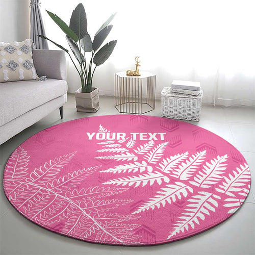 New Zealand Lawn Bowls Breast Cancer Personalized Round Carpet Wrap-Around Silver Fern - Aussie Hoodie