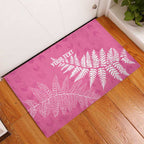 New Zealand Lawn Bowls Breast Cancer Personalized Rubber Doormat Wrap-Around Silver Fern - Aussie Hoodie