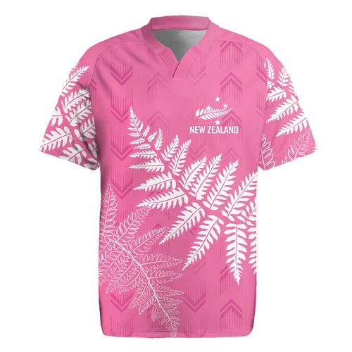 New Zealand Lawn Bowls Breast Cancer Personalized Rugby Jersey Wrap-Around Silver Fern - Aussie Hoodie