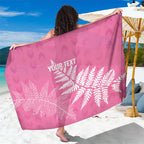 New Zealand Lawn Bowls Breast Cancer Personalized Sarong Wrap-Around Silver Fern - Aussie Hoodie
