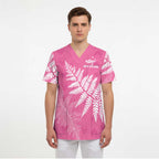 New Zealand Lawn Bowls Breast Cancer Personalized Scrub Top Wrap-Around Silver Fern - Aussie Hoodie