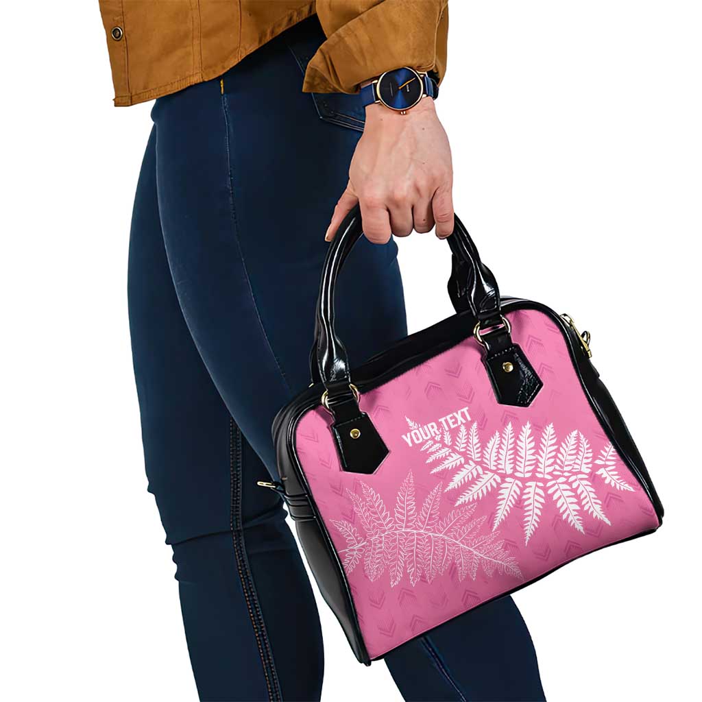 New Zealand Lawn Bowls Breast Cancer Personalized Shoulder Handbag Wrap-Around Silver Fern - Aussie Hoodie