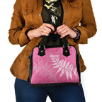 New Zealand Lawn Bowls Breast Cancer Personalized Shoulder Handbag Wrap-Around Silver Fern - Aussie Hoodie