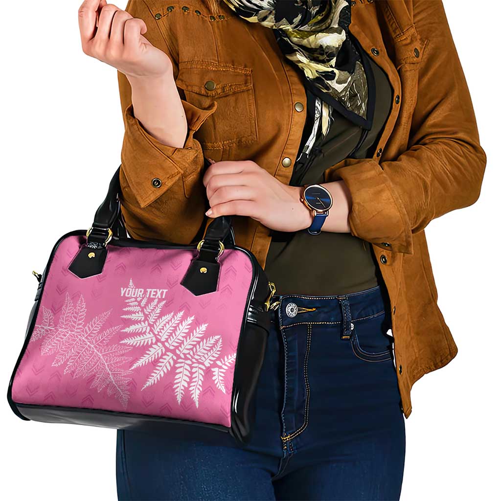 New Zealand Lawn Bowls Breast Cancer Personalized Shoulder Handbag Wrap-Around Silver Fern - Aussie Hoodie