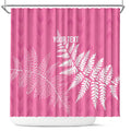 New Zealand Lawn Bowls Breast Cancer Personalized Shower Curtain Wrap-Around Silver Fern - Aussie Hoodie