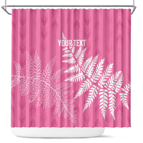New Zealand Lawn Bowls Breast Cancer Personalized Shower Curtain Wrap-Around Silver Fern - Aussie Hoodie