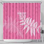 New Zealand Lawn Bowls Breast Cancer Personalized Shower Curtain Wrap-Around Silver Fern - Aussie Hoodie