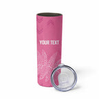 New Zealand Lawn Bowls Breast Cancer Personalized Skinny Tumbler Wrap-Around Silver Fern - Aussie Hoodie