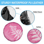 New Zealand Lawn Bowls Breast Cancer Personalized Spare Tire Cover Wrap-Around Silver Fern - Aussie Hoodie