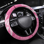 New Zealand Lawn Bowls Breast Cancer Steering Wheel Cover Wrap-Around Silver Fern - Aussie Hoodie