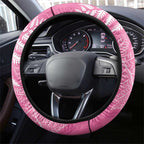 New Zealand Lawn Bowls Breast Cancer Steering Wheel Cover Wrap-Around Silver Fern - Aussie Hoodie