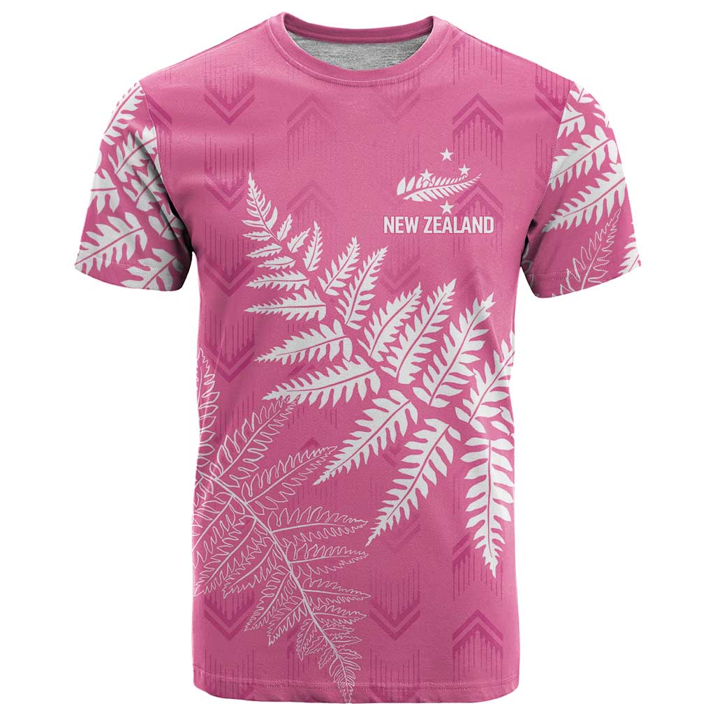 New Zealand Lawn Bowls Breast Cancer Personalized T Shirt Wrap-Around Silver Fern - Aussie Hoodie