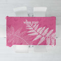 New Zealand Lawn Bowls Breast Cancer Personalized Tablecloth Wrap-Around Silver Fern - Aussie Hoodie