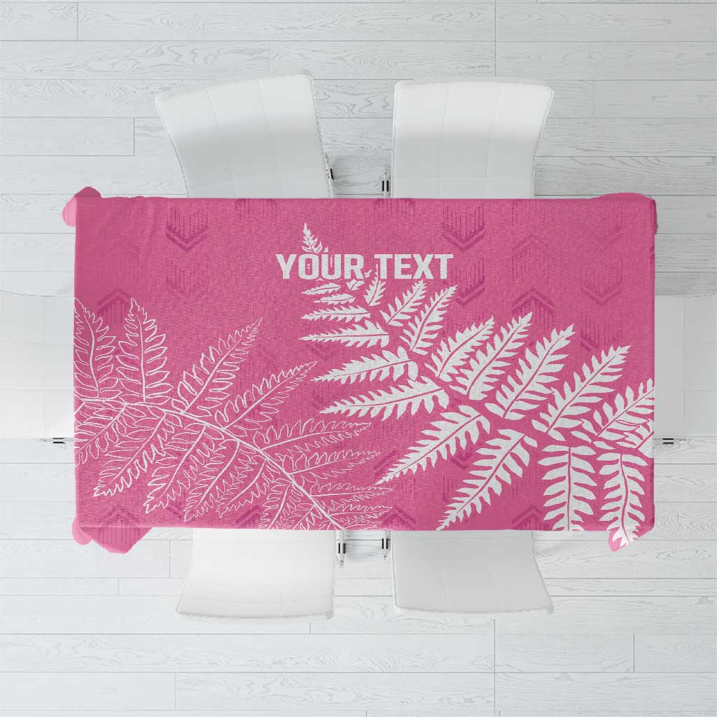 New Zealand Lawn Bowls Breast Cancer Personalized Tablecloth Wrap-Around Silver Fern - Aussie Hoodie