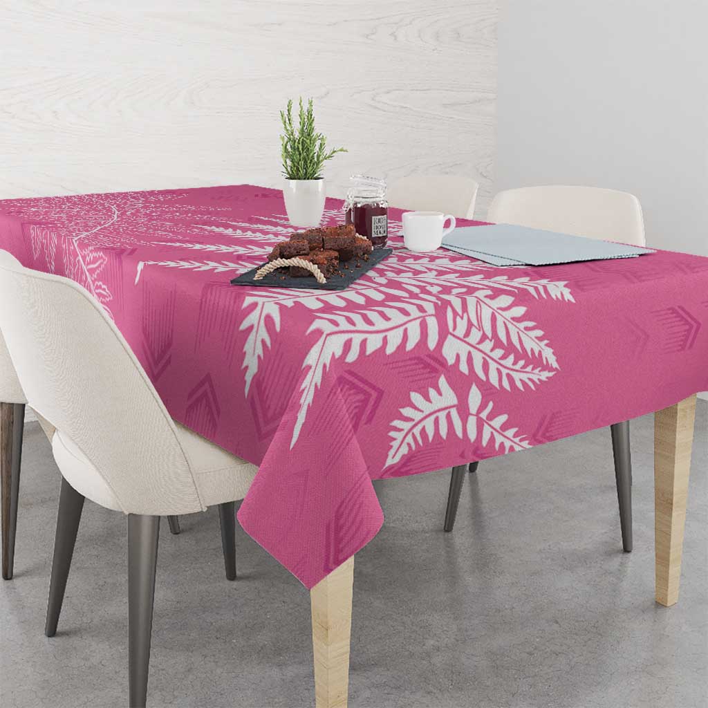 New Zealand Lawn Bowls Breast Cancer Personalized Tablecloth Wrap-Around Silver Fern - Aussie Hoodie