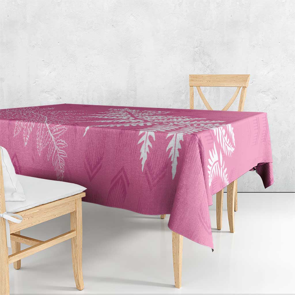 New Zealand Lawn Bowls Breast Cancer Personalized Tablecloth Wrap-Around Silver Fern - Aussie Hoodie