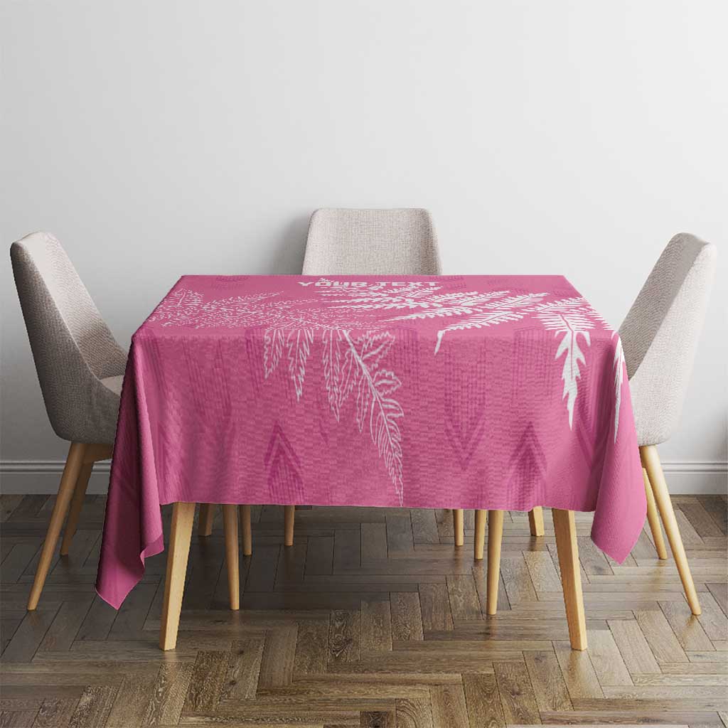 New Zealand Lawn Bowls Breast Cancer Personalized Tablecloth Wrap-Around Silver Fern - Aussie Hoodie
