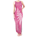 New Zealand Lawn Bowls Breast Cancer Personalized Tank Maxi Dress Wrap-Around Silver Fern - Aussie Hoodie