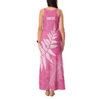 New Zealand Lawn Bowls Breast Cancer Personalized Tank Maxi Dress Wrap-Around Silver Fern - Aussie Hoodie