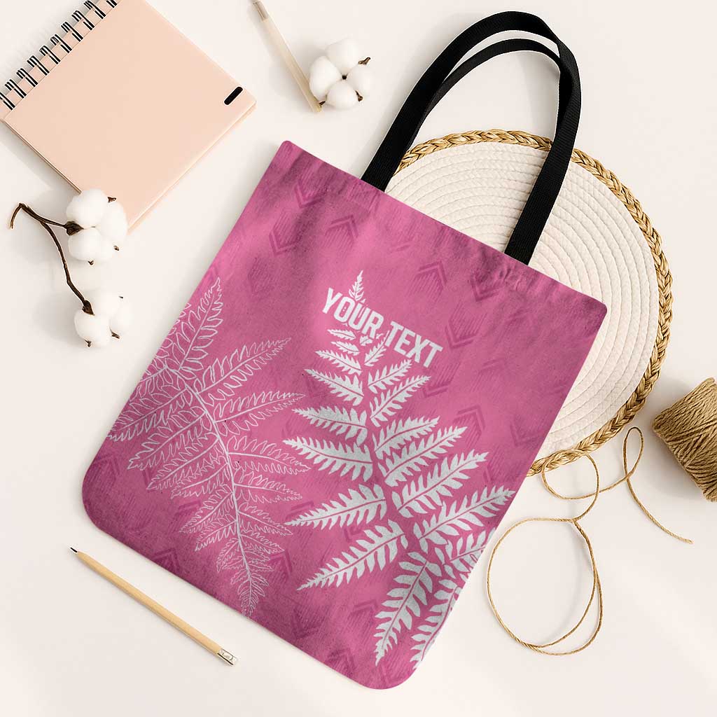 New Zealand Lawn Bowls Breast Cancer Personalized Tote Bag Wrap-Around Silver Fern - Aussie Hoodie