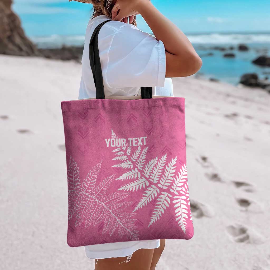 New Zealand Lawn Bowls Breast Cancer Personalized Tote Bag Wrap-Around Silver Fern - Aussie Hoodie