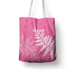 New Zealand Lawn Bowls Breast Cancer Personalized Tote Bag Wrap-Around Silver Fern - Aussie Hoodie