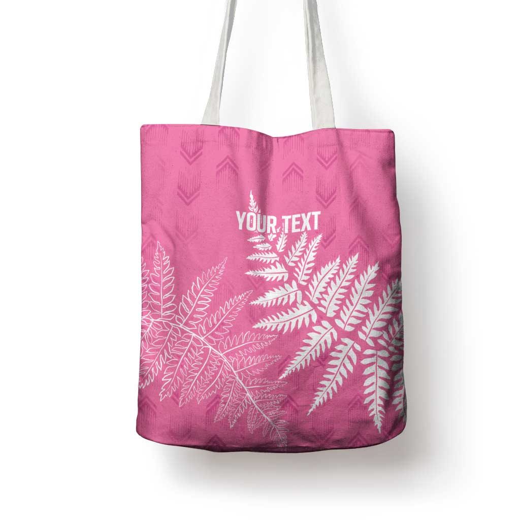 New Zealand Lawn Bowls Breast Cancer Personalized Tote Bag Wrap-Around Silver Fern - Aussie Hoodie