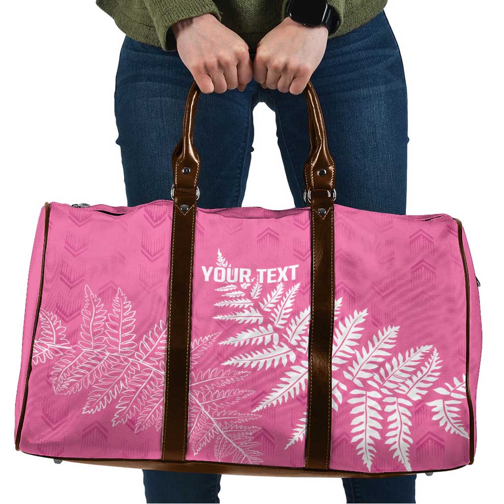New Zealand Lawn Bowls Breast Cancer Personalized Travel Bag Wrap-Around Silver Fern - Aussie Hoodie