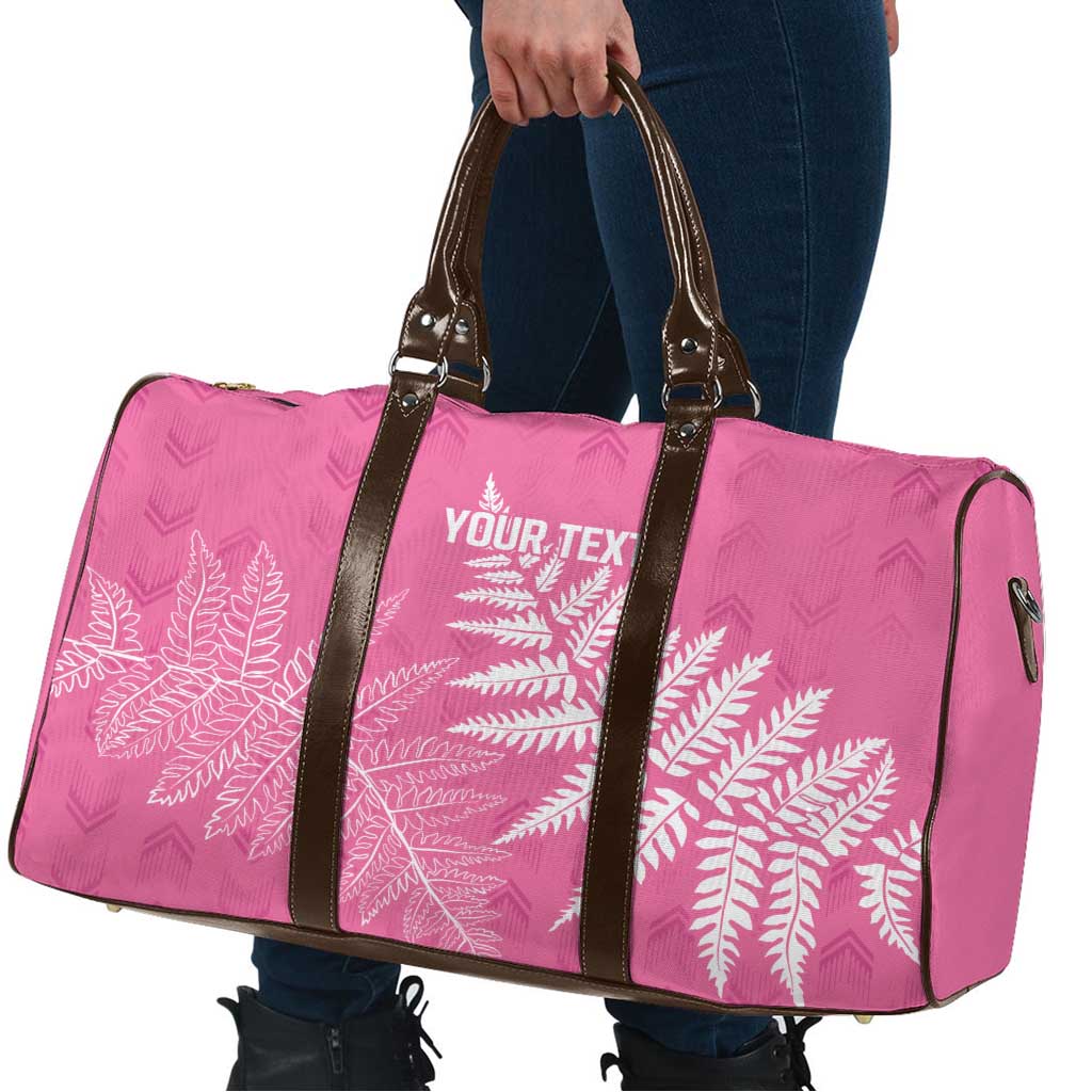 New Zealand Lawn Bowls Breast Cancer Personalized Travel Bag Wrap-Around Silver Fern - Aussie Hoodie