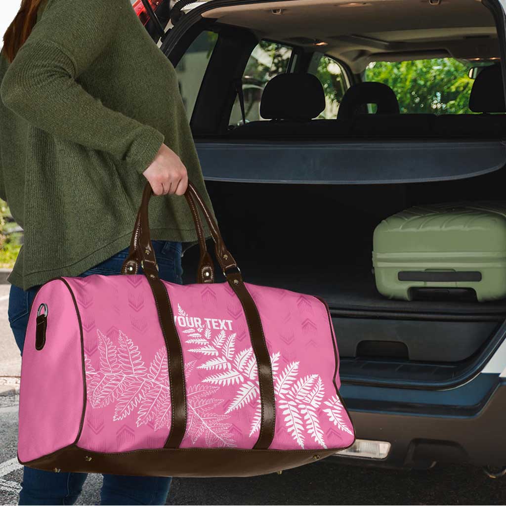 New Zealand Lawn Bowls Breast Cancer Personalized Travel Bag Wrap-Around Silver Fern - Aussie Hoodie