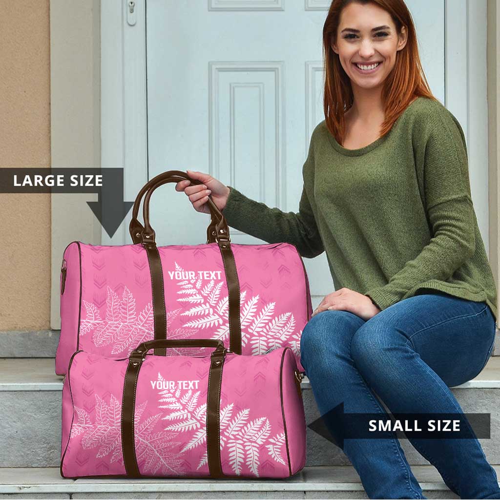 New Zealand Lawn Bowls Breast Cancer Personalized Travel Bag Wrap-Around Silver Fern - Aussie Hoodie