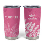 New Zealand Lawn Bowls Breast Cancer Personalized Tumbler Cup Wrap-Around Silver Fern - Aussie Hoodie