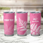 New Zealand Lawn Bowls Breast Cancer Personalized Tumbler Cup Wrap-Around Silver Fern - Aussie Hoodie