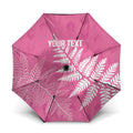 New Zealand Lawn Bowls Breast Cancer Personalized Umbrella Wrap-Around Silver Fern - Aussie Hoodie