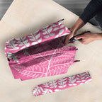 New Zealand Lawn Bowls Breast Cancer Personalized Umbrella Wrap-Around Silver Fern - Aussie Hoodie