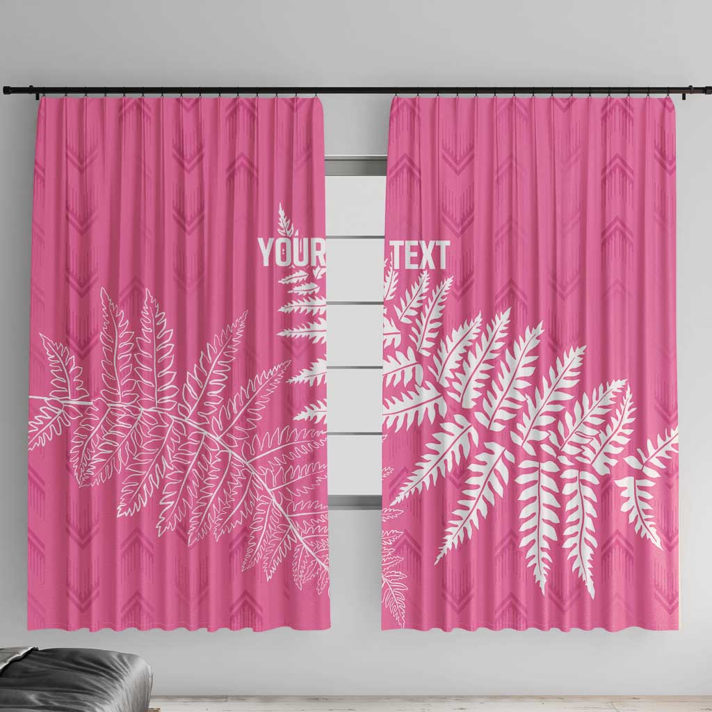 New Zealand Lawn Bowls Breast Cancer Personalized Window Curtain Wrap-Around Silver Fern - Aussie Hoodie