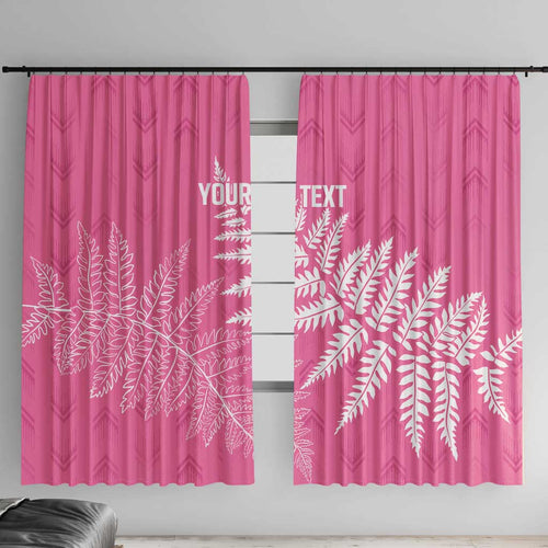 New Zealand Lawn Bowls Breast Cancer Personalized Window Curtain Wrap-Around Silver Fern - Aussie Hoodie