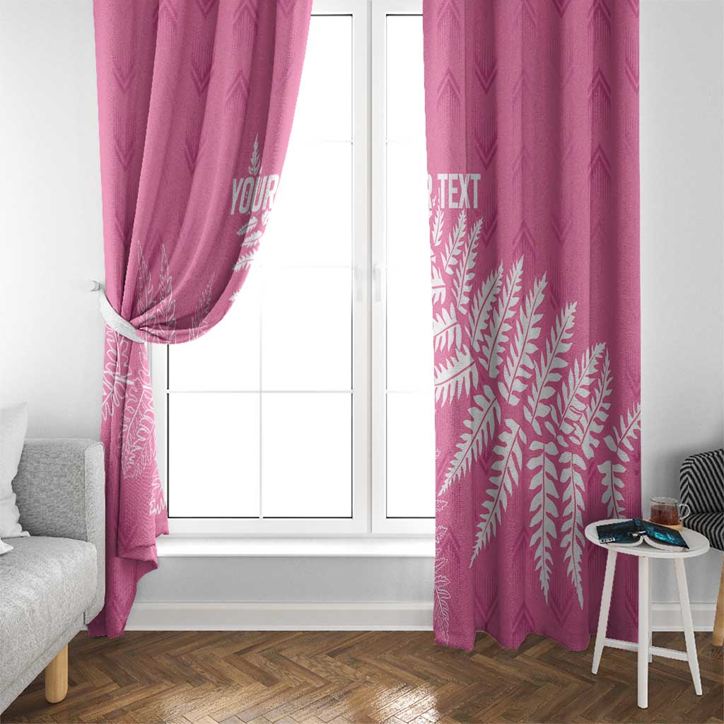 New Zealand Lawn Bowls Breast Cancer Personalized Window Curtain Wrap-Around Silver Fern - Aussie Hoodie