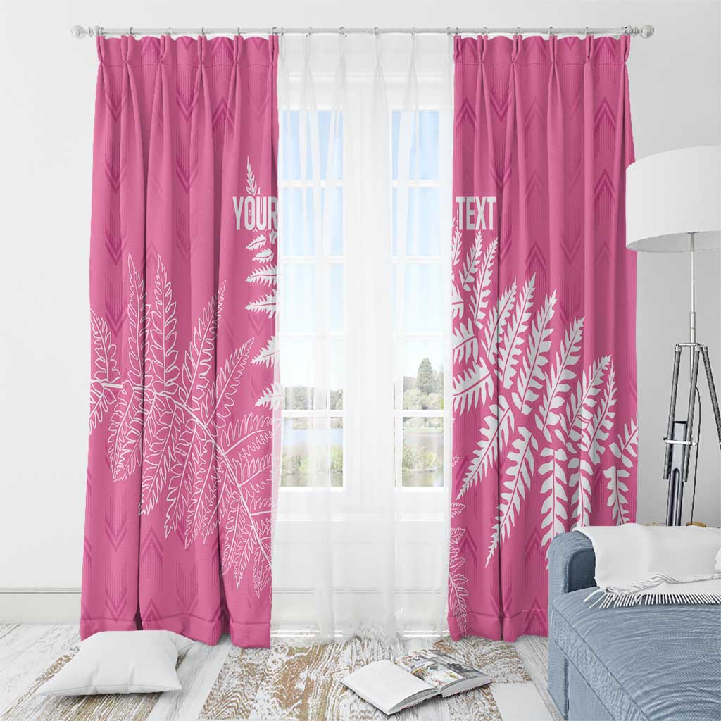 New Zealand Lawn Bowls Breast Cancer Personalized Window Curtain Wrap-Around Silver Fern - Aussie Hoodie